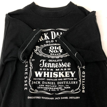 【現状渡し品】【メンズ】 JACK DANIELS ジャック ダニエル 80’s S/S PRINT TEE VINTAGE 80年代 ショートスリーブ プリント Tシャツ 半袖 トップス ヴィンテージ 145-250912-yo-11-tei サイズ：表記消え カラー：ブラック 万代Net店