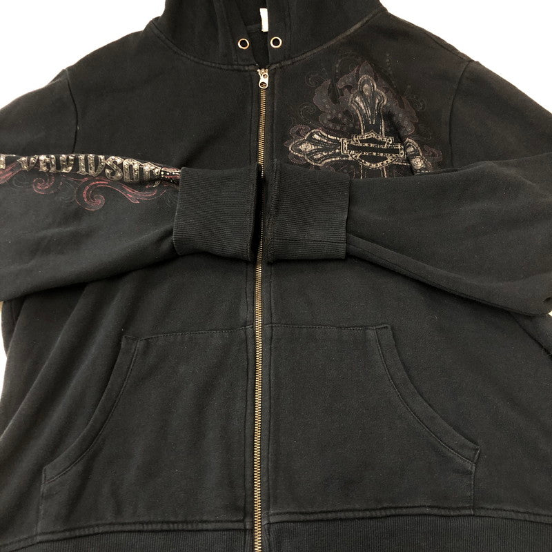 【中古品】【メンズ/レディース】 HARLEY DAVIDSON ハーレーダビッドソン ACTIVEWEAR HOODIE L GRAPHIC 96299-15VW アクティブウェア フーディー エル グラフィック トップス パーカー 145-250903-KS-03-tei サイズ：1W カラー：ブラック 万代Net店