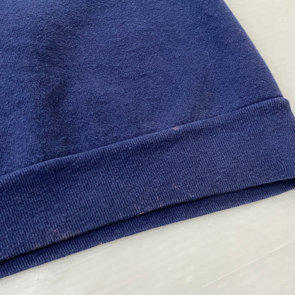 【中古品】【メンズ】 GUESS ゲス 80's VINTAGE COLLARBLOCK SWEAT 80年代 ヴィンテージ 切替スウェット 長袖 トップス USA製 トレーナー 145-260829-sa-03-tei サイズ：ONE カラー：ネイビー 万代Net店