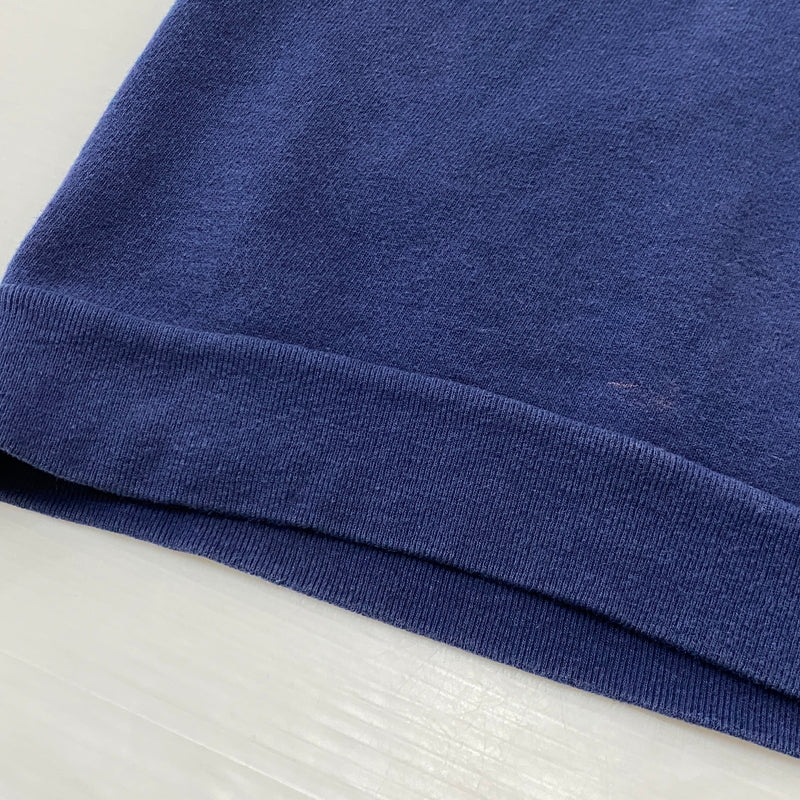 【中古品】【メンズ】 GUESS ゲス 80's VINTAGE COLLARBLOCK SWEAT 80年代 ヴィンテージ 切替スウェット 長袖 トップス USA製 トレーナー 145-260829-sa-03-tei サイズ：ONE カラー：ネイビー 万代Net店