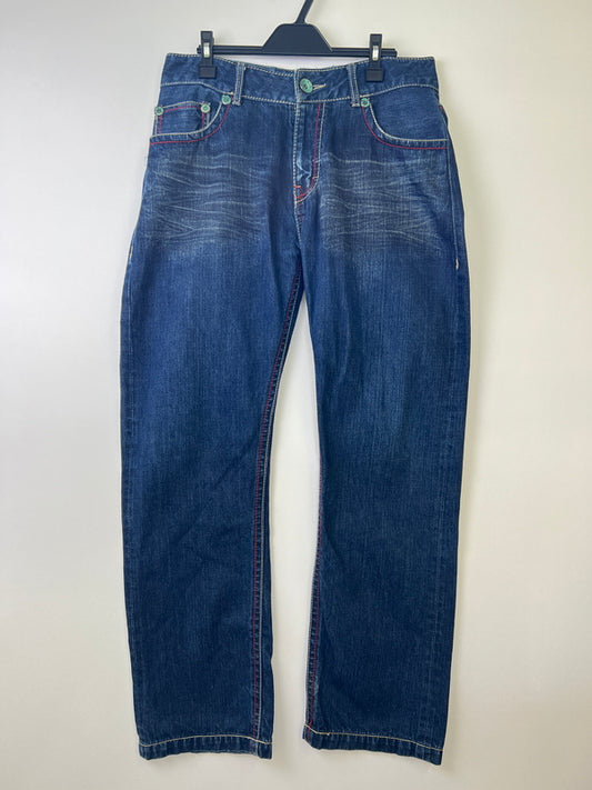 【中古品】【メンズ】 Karl Kani カールカナイ 90’S バギーデニム ボトムス ヴィンテージ 158-260924-AS-15-hon サイズ：32 カラー：インディゴ 万代Net店