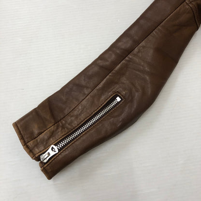 【中古品】【レディース】 schott ショット LAMB LEATHER DOUBLE RIDERS 3161056 ラムレザー ダブルライダース アウター 145-250903-yo-12-fuz サイズ：S カラー：ブラウン 万代Net店