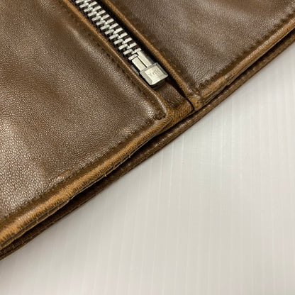 【中古品】【レディース】 schott ショット LAMB LEATHER DOUBLE RIDERS 3161056 ラムレザー ダブルライダース アウター 145-250903-yo-12-fuz サイズ：S カラー：ブラウン 万代Net店