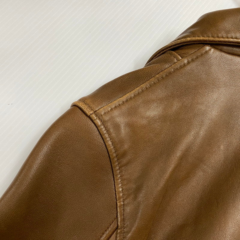 【中古品】【レディース】 schott ショット LAMB LEATHER DOUBLE RIDERS 3161056 ラムレザー ダブルライダース アウター 145-250903-yo-12-fuz サイズ：S カラー：ブラウン 万代Net店