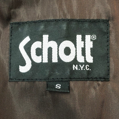 【中古品】【レディース】 schott ショット LAMB LEATHER DOUBLE RIDERS 3161056 ラムレザー ダブルライダース アウター 145-250903-yo-12-fuz サイズ：S カラー：ブラウン 万代Net店
