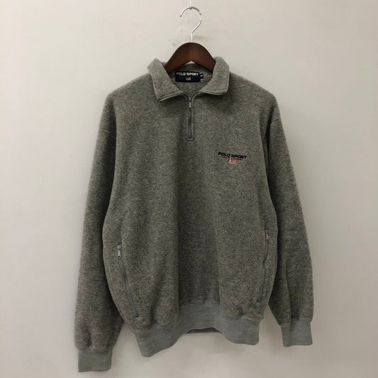 【中古品】【メンズ】 POLO SPORT RALPHLAUREN ポロスポーツラルフローレン HALFZIP FLEECE ハーフジップ フリース ジャケット ライトアウター プルオーバー 147-250912-yo-23-tei サイズ：M カラー：グレー 万代Net店