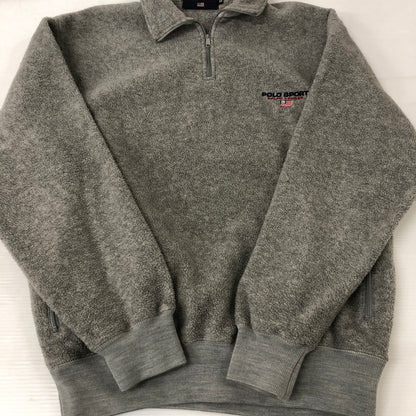 【中古品】【メンズ】 POLO SPORT RALPHLAUREN ポロスポーツラルフローレン HALFZIP FLEECE ハーフジップ フリース ジャケット ライトアウター プルオーバー 147-250912-yo-23-tei サイズ：M カラー：グレー 万代Net店
