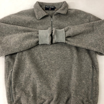 【中古品】【メンズ】 POLO SPORT RALPHLAUREN ポロスポーツラルフローレン HALFZIP FLEECE ハーフジップ フリース ジャケット ライトアウター プルオーバー 147-250912-yo-23-tei サイズ：M カラー：グレー 万代Net店