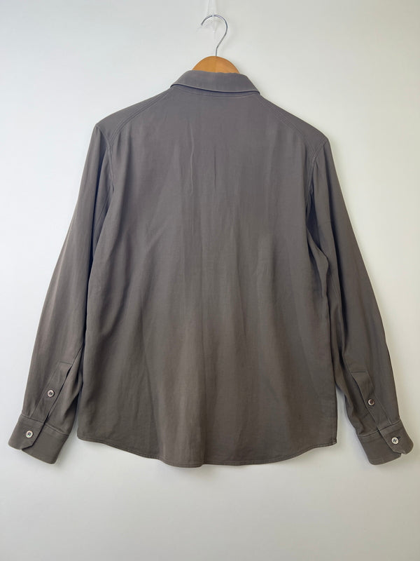 【中古品】【メンズ】 山内 ヤマウチ 18S43 COTTON SHIRT コットンシャツ 長袖シャツ ロングスリーブ 140-260924-AS-5-hon サイズ：3 カラー：カーキ 万代Net店