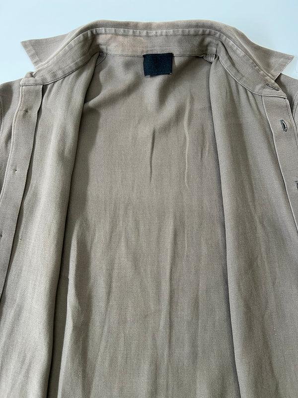 【中古品】【メンズ】 山内 ヤマウチ 18S43 COTTON SHIRT コットンシャツ 長袖シャツ ロングスリーブ 140-260924-AS-5-hon サイズ：3 カラー：カーキ 万代Net店