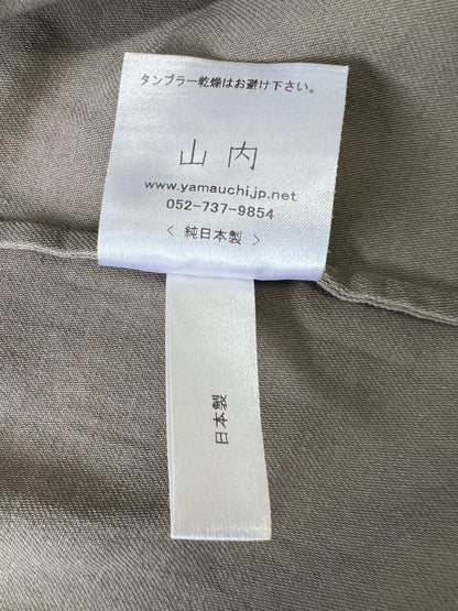 【中古品】【メンズ】 山内 ヤマウチ 18S43 COTTON SHIRT コットンシャツ 長袖シャツ ロングスリーブ 140-260924-AS-5-hon サイズ：3 カラー：カーキ 万代Net店
