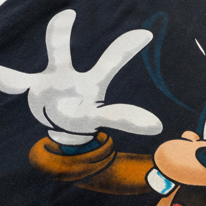 【中古品】【メンズ】 Disney ディズニー 90's GOOFY PRINT S/S TEE 90年代 グーフィー プリント ショートスリーブ Ｔシャツ トップス 半袖 両シングル キャラクタープリント 145-250906-ts-01-fuz サイズ：サイズ不明 カラー：ブラック 万代Net店