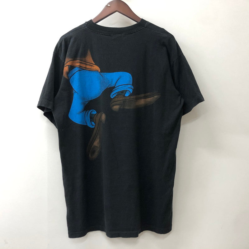 【中古品】【メンズ】 Disney ディズニー 90's GOOFY PRINT S/S TEE 90年代 グーフィー プリント ショートスリーブ Ｔシャツ トップス 半袖 両シングル キャラクタープリント 145-250906-ts-01-fuz サイズ：サイズ不明 カラー：ブラック 万代Net店