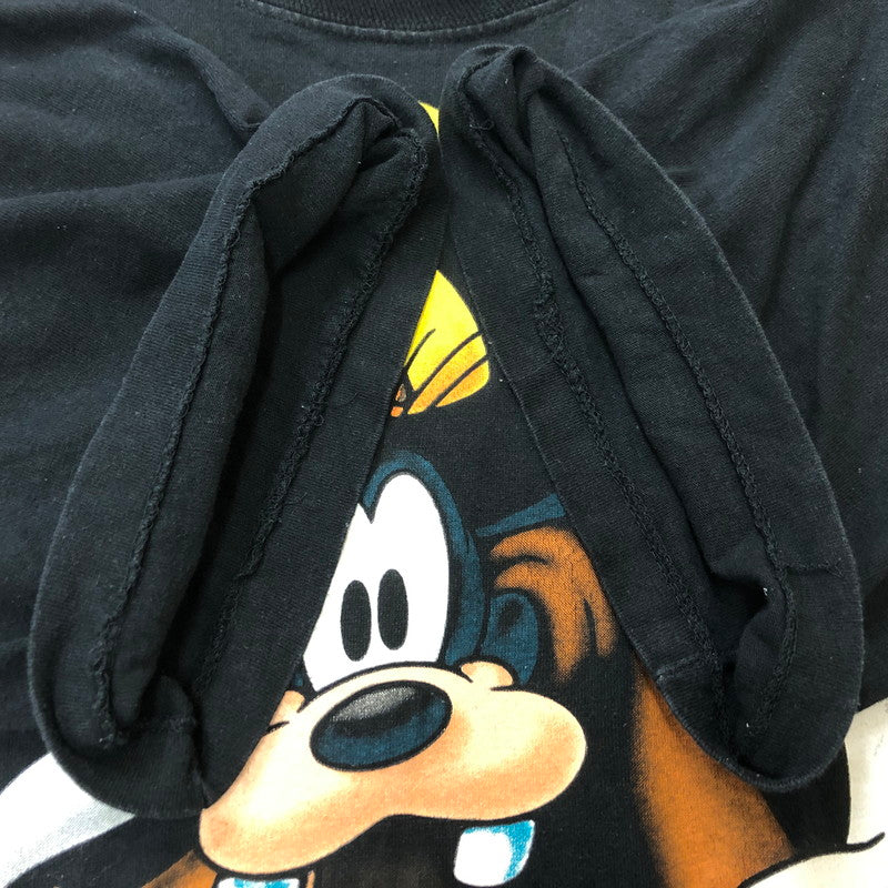 【中古品】【メンズ】 Disney ディズニー 90's GOOFY PRINT S/S TEE 90年代 グーフィー プリント ショートスリーブ Ｔシャツ トップス 半袖 両シングル キャラクタープリント 145-250906-ts-01-fuz サイズ：サイズ不明 カラー：ブラック 万代Net店