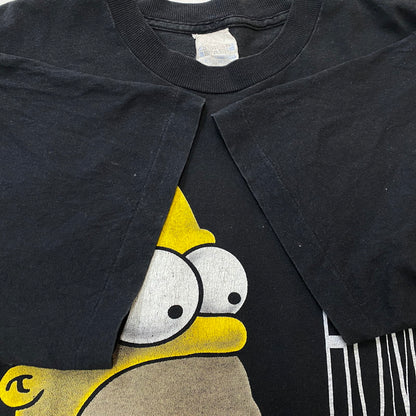 【中古品】【メンズ】 SCREEN STARS スクリーンスターズ 90's SIMPSONS HOMER S/S TEE 90年代 シンプソンズ ホーマー ショートスリーブ Tシャツ トップス 半袖 キャラクタープリント 145-250906-ts-02-fuz サイズ：サイズ不明 カラー：ブラック 万代Net店
