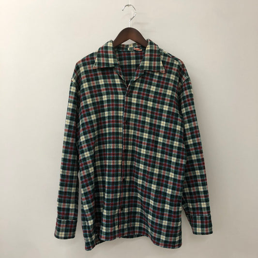 【中古品】【メンズ】 UNKNOWN 70's L/L CHECK SHIRT VINTAGE 70年代 ロングスリーブ チェック シャツ 長袖 トップス ヴィンテージ 145-250909-nm-17-tei サイズ：不明 カラー：ブルーン系 万代Net店