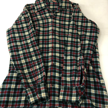 【中古品】【メンズ】 UNKNOWN 70's L/L CHECK SHIRT VINTAGE 70年代 ロングスリーブ チェック シャツ 長袖 トップス ヴィンテージ 145-250909-nm-17-tei サイズ：不明 カラー：ブルーン系 万代Net店