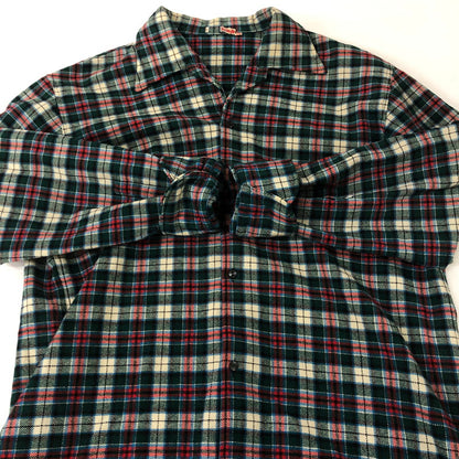 【中古品】【メンズ】 UNKNOWN 70's L/L CHECK SHIRT VINTAGE 70年代 ロングスリーブ チェック シャツ 長袖 トップス ヴィンテージ 145-250909-nm-17-tei サイズ：不明 カラー：ブルーン系 万代Net店