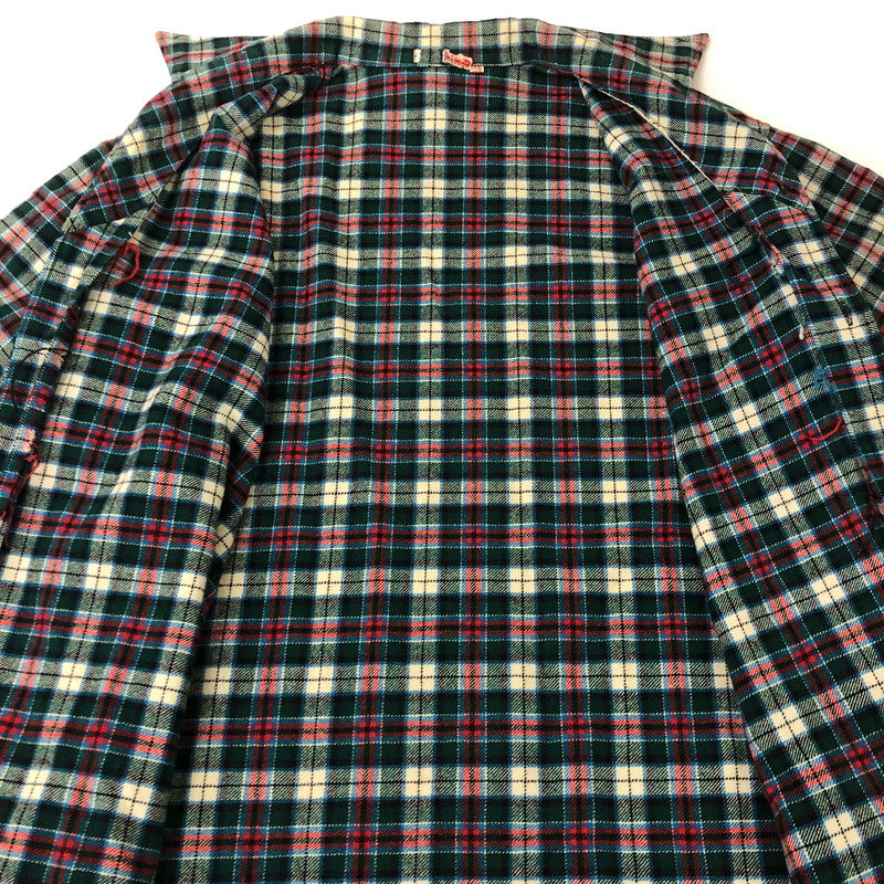 【中古品】【メンズ】 UNKNOWN 70's L/L CHECK SHIRT VINTAGE 70年代 ロングスリーブ チェック シャツ 長袖 トップス ヴィンテージ 145-250909-nm-17-tei サイズ：不明 カラー：ブルーン系 万代Net店