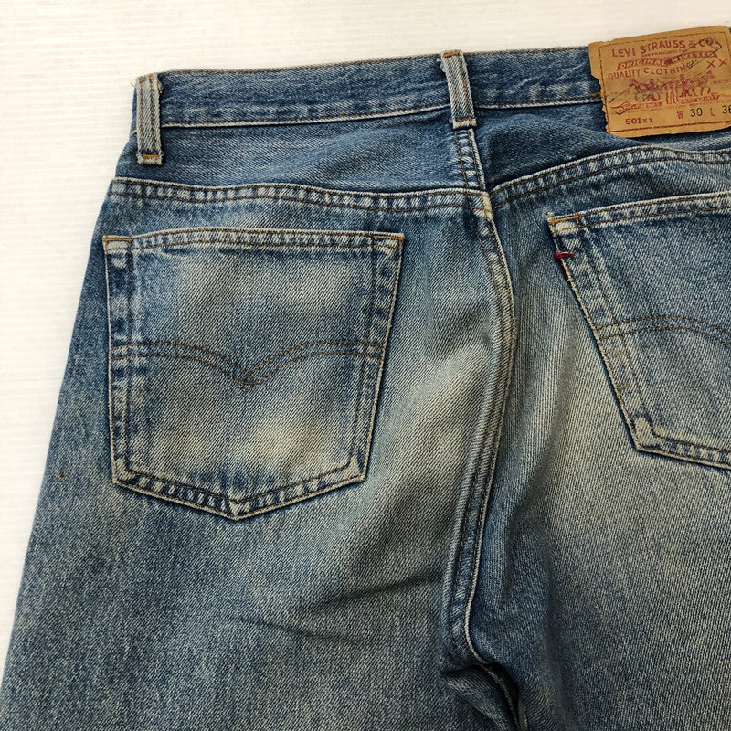【現状渡し品】【メンズ】 Levi's リーバイス 90's 501 DENIM PANTS JL-001 90年代 501 デニムパンツ ボトムス ジーンズ バレンシア工場 ボタン裏555 156-250915-ts-17-tei サイズ：30 カラー：インディゴ 万代Net店