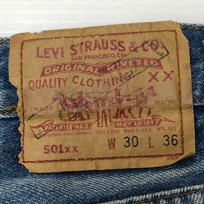 【現状渡し品】【メンズ】 Levi's リーバイス 90's 501 DENIM PANTS JL-001 90年代 501 デニムパンツ ボトムス ジーンズ バレンシア工場 ボタン裏555 156-250915-ts-17-tei サイズ：30 カラー：インディゴ 万代Net店