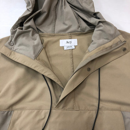 【中古品】【メンズ】 Acy エーシー 23AW NYLON ANORAK JACKET PARKA ACY-23AW-002 ナイロンアノラック パーカー ジャケット ライトアウター 140-250902-ts-12-tei サイズ：01 カラー：ベージュ 万代Net店