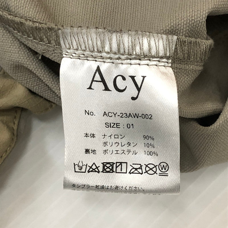 【中古品】【メンズ】 Acy エーシー 23AW NYLON ANORAK JACKET PARKA ACY-23AW-002 ナイロンアノラック パーカー ジャケット ライトアウター 140-250902-ts-12-tei サイズ：01 カラー：ベージュ 万代Net店