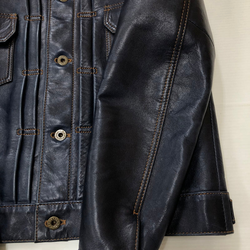 【中古品】【メンズ】 Y-2 LEATHER ワイツーレザー INDIGO HORSE 2ND TYPE JEAN JACKET IB-141 インディゴ ホース セカンド タイプ ジーンズ ジャケット アウター 145-250902-ts-26-fuz サイズ：36 カラー：ネイビー 万代Net店