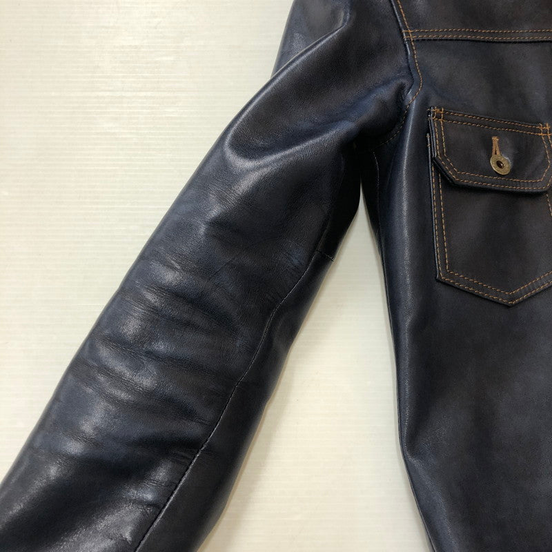 【中古品】【メンズ】 Y-2 LEATHER ワイツーレザー INDIGO HORSE 2ND TYPE JEAN JACKET IB-141 インディゴ ホース セカンド タイプ ジーンズ ジャケット アウター 145-250902-ts-26-fuz サイズ：36 カラー：ネイビー 万代Net店