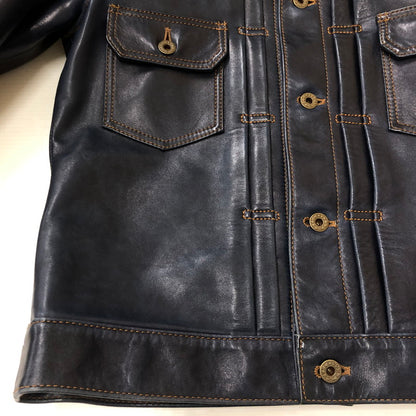 【中古品】【メンズ】 Y-2 LEATHER ワイツーレザー INDIGO HORSE 2ND TYPE JEAN JACKET IB-141 インディゴ ホース セカンド タイプ ジーンズ ジャケット アウター 145-250902-ts-26-fuz サイズ：36 カラー：ネイビー 万代Net店