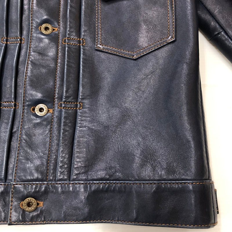 【中古品】【メンズ】 Y-2 LEATHER ワイツーレザー INDIGO HORSE 2ND TYPE JEAN JACKET IB-141 インディゴ ホース セカンド タイプ ジーンズ ジャケット アウター 145-250902-ts-26-fuz サイズ：36 カラー：ネイビー 万代Net店