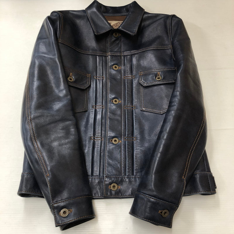 【中古品】【メンズ】 Y-2 LEATHER ワイツーレザー INDIGO HORSE 2ND TYPE JEAN JACKET IB-141 インディゴ ホース セカンド タイプ ジーンズ ジャケット アウター 145-250902-ts-26-fuz サイズ：36 カラー：ネイビー 万代Net店