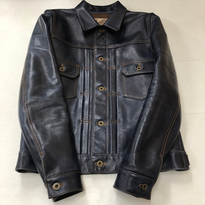 【中古品】【メンズ】 Y-2 LEATHER ワイツーレザー INDIGO HORSE 2ND TYPE JEAN JACKET IB-141 インディゴ ホース セカンド タイプ ジーンズ ジャケット アウター 145-250902-ts-26-fuz サイズ：36 カラー：ネイビー 万代Net店