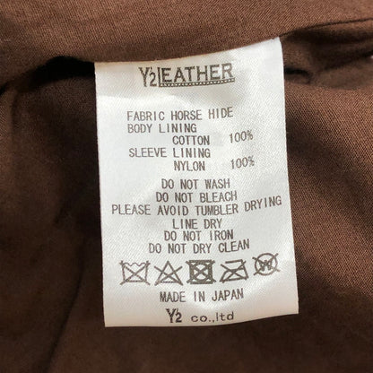 【中古品】【メンズ】 Y-2 LEATHER ワイツーレザー INDIGO HORSE 2ND TYPE JEAN JACKET IB-141 インディゴ ホース セカンド タイプ ジーンズ ジャケット アウター 145-250902-ts-26-fuz サイズ：36 カラー：ネイビー 万代Net店