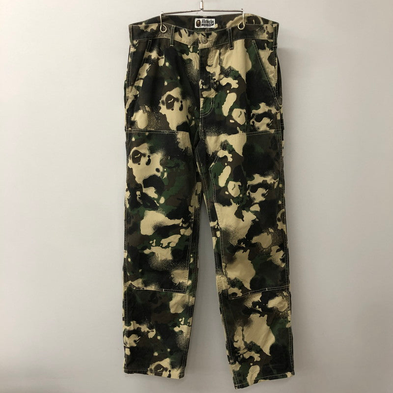 【中古品】【メンズ】 A BATHING APE アベイシングエイプ MAP CAMO RELAXED FIT WORK PANTS 001PTL301001M マップ カモ リラックスフィット ワークパンツ ボトムス 153-250903-yo-25-fuz サイズ：L カラー：カモ 万代Net店