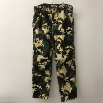 【中古品】【メンズ】 A BATHING APE アベイシングエイプ MAP CAMO RELAXED FIT WORK PANTS 001PTL301001M マップ カモ リラックスフィット ワークパンツ ボトムス 153-250903-yo-25-fuz サイズ：L カラー：カモ 万代Net店