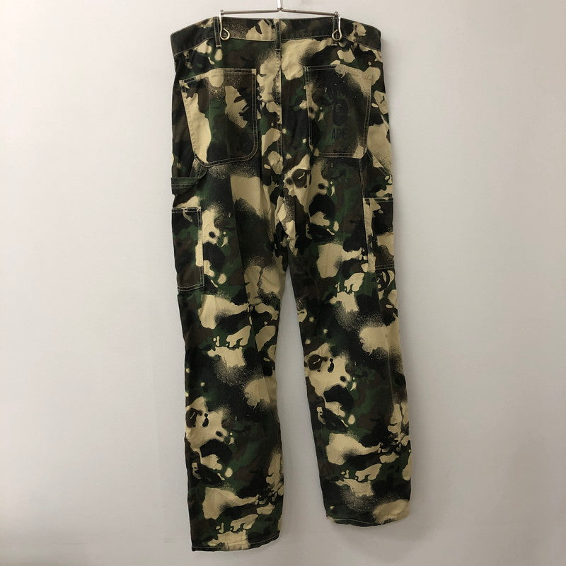 【中古品】【メンズ】 A BATHING APE アベイシングエイプ MAP CAMO RELAXED FIT WORK PANTS 001PTL301001M マップ カモ リラックスフィット ワークパンツ ボトムス 153-250903-yo-25-fuz サイズ：L カラー：カモ 万代Net店
