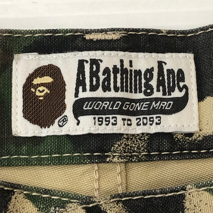 【中古品】【メンズ】 A BATHING APE アベイシングエイプ MAP CAMO RELAXED FIT WORK PANTS 001PTL301001M マップ カモ リラックスフィット ワークパンツ ボトムス 153-250903-yo-25-fuz サイズ：L カラー：カモ 万代Net店