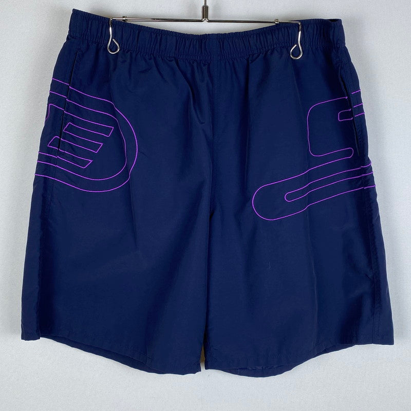 【中古品】【メンズ】 Supreme シュプリーム 25SS BIG LOGO NYLON SHORT ビッグ ロゴ ナイロン ショート ボトムス ショートパンツ ハーフパンツ 149-251225-yy-16-tei サイズ：L カラー：ネイビー 万代Net店