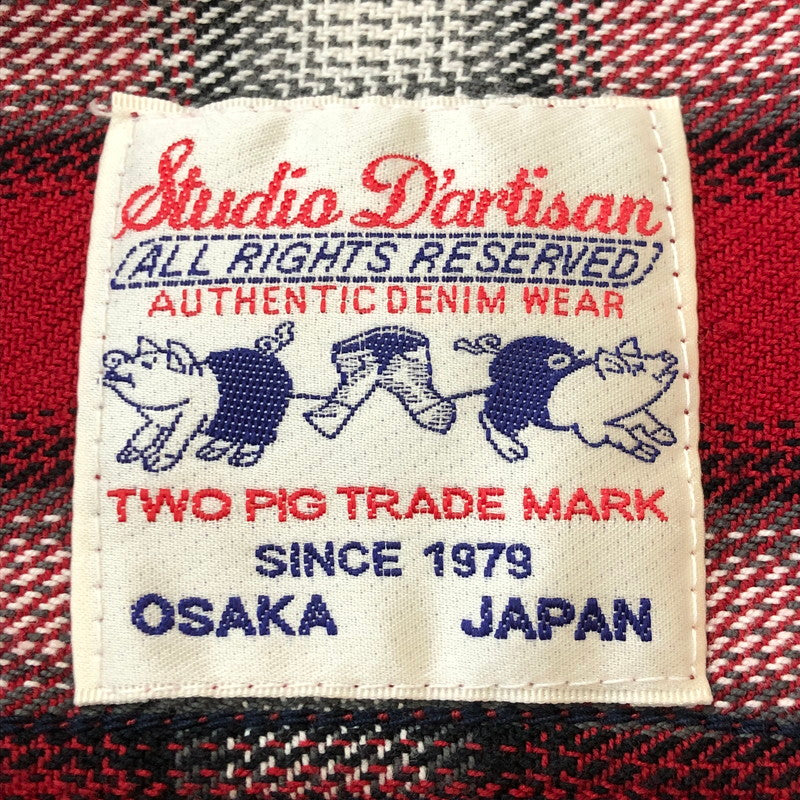 【中古品】【メンズ】 STUDIO D'ARTISAN ステュディオ・ダ・ルチザン EMBROIDERY L/S FLANNEL SHIRT 5441S エンブロイダリー ロングスリーブ フランネルシャツ 長袖 トップス 145-250908-KS-13-tei サイズ：XL カラー：マルチカラー 万代Net店