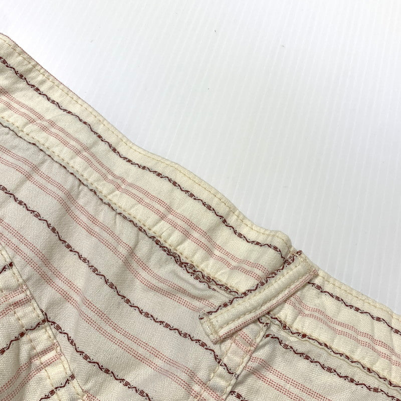 【中古品】【メンズ】 EVISU エヴィス STRIPE SHORT PANTS 2005 ストライプ ショートパンツ ボトムス ハーフパンツ 156-260703-yo-20-tei サイズ：36 カラー：ホワイト 万代Net店