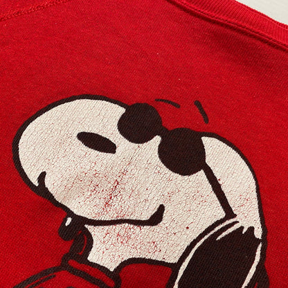 【中古品】【メンズ】 ARTEX アルテックス 80's INDIANA SNOOPY SWEAT VINTAGE 80年代 インディアナ スヌーピー スウェット トップス トレーナー ヴィンテージ 145-250906-ts-06-tei サイズ：L カラー：レッド 万代Net店