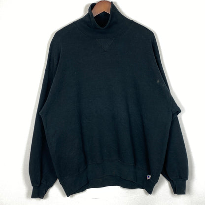 【現状渡し品】【メンズ】 RUSSELL ラッセル TURTLE NECK タートル ネック スエット 長袖 トップス トレーナー 145-260829-sa-02-tei サイズ：XL カラー：ブラック 万代Net店