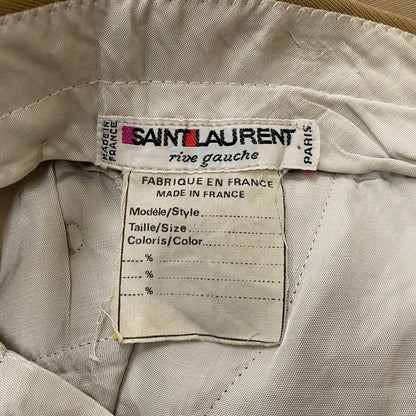 【中古品】【メンズ】 SAINT LAURENT PARIS サンローランパリ 80's 2TUCK SLACKS PANTS VINTAGE 80年代 2タック スラックス パンツ ボトムス ヴィンテージ 152-250903-yo-18-tei サイズ：表記無し カラー：ベージュ 万代Net店
