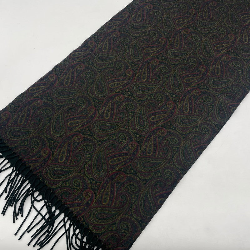 【中古品】【レディース】 Loro Piana ロロピアーナ CASHMERE PAISLEY STOLE カシミヤ ペイズリー ストール マフラー 服飾雑貨 187-260108-yy-11-tei カラー：グリーン 万代Net店