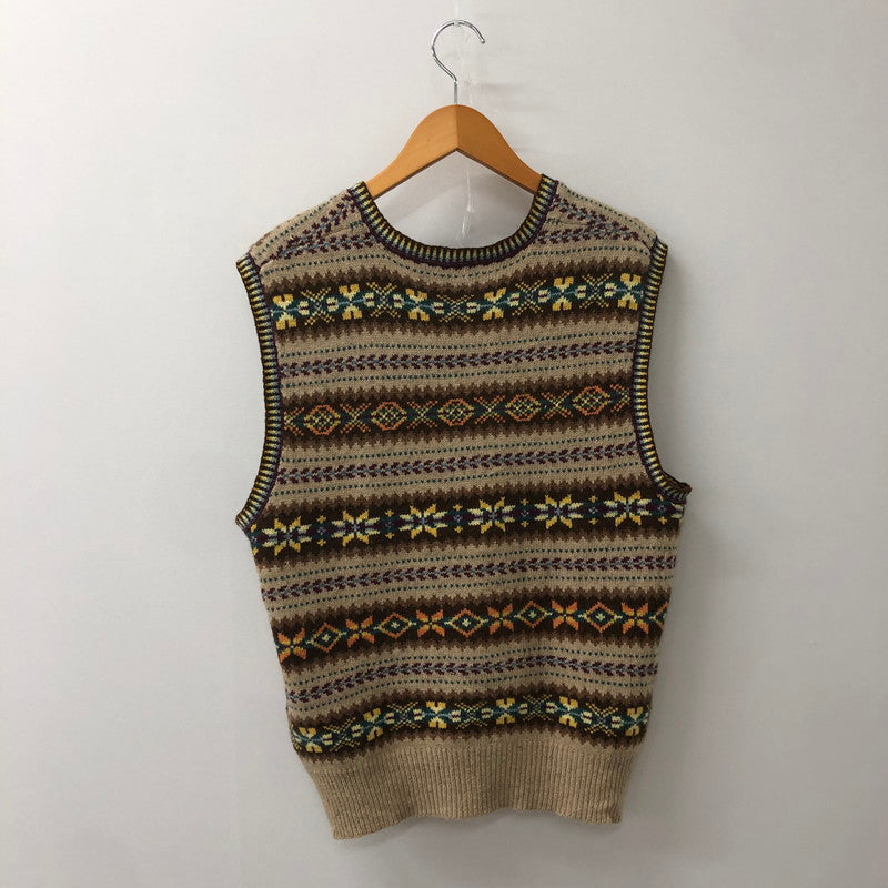 【中古品】【メンズ】 POLO RALPH LAUREN ポロ・ラルフローレン 90’s CASHMERE KNIT VEST 90年代 カシミヤ混 ニットベスト トップス 145-250905-ts-26-tei サイズ：XL カラー：マルチ 万代Net店