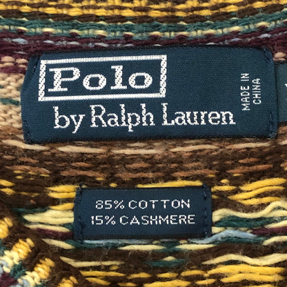 【中古品】【メンズ】 POLO RALPH LAUREN ポロ・ラルフローレン 90’s CASHMERE KNIT VEST 90年代 カシミヤ混 ニットベスト トップス 145-250905-ts-26-tei サイズ：XL カラー：マルチ 万代Net店