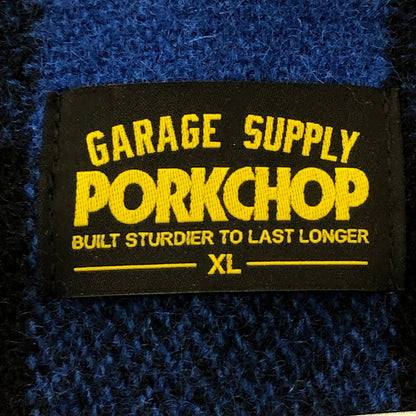 【中古品】【メンズ】 MASSES マシス × PORKCHOP GARAGE SUPPLY ポークチョップガレージサプライ 別注 コラボ 24AW WOOL JACKET P ウールジャケット バッファローチェックジャケット アウター 145-250905-ts-17-fuz サイズ：XL カラー：ブルー 万代Net店