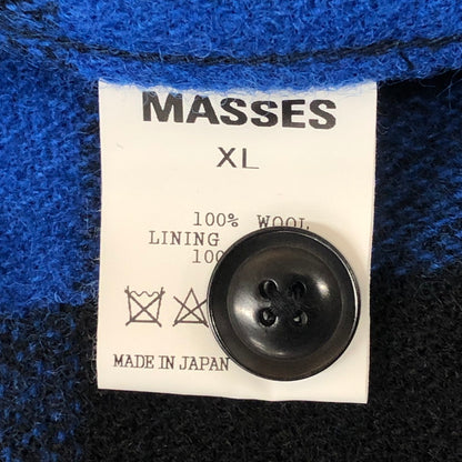 【中古品】【メンズ】 MASSES マシス × PORKCHOP GARAGE SUPPLY ポークチョップガレージサプライ 別注 コラボ 24AW WOOL JACKET P ウールジャケット バッファローチェックジャケット アウター 145-250905-ts-17-fuz サイズ：XL カラー：ブルー 万代Net店
