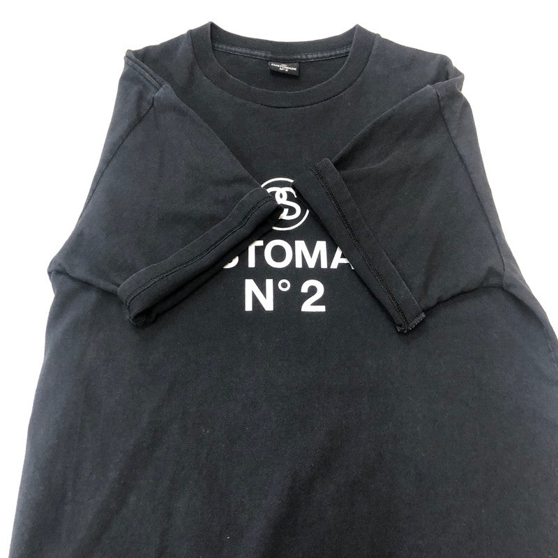 【中古品】【メンズ】 STUSSY ステューシー × CUSTOMADE カスタメイド 別注 コラボ 00’s NO2 LOGO S/S TEE 2000年代 N2ロゴ ショートスリーブ Tシャツ トップス 半袖 ストリート 142-250914-ts-02-tei サイズ：サイズ不明 カラー：ブラック 万代Net店